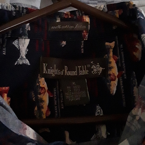 Knights Of Round Table Fish Button Down Shirt - Picture 6 of 8